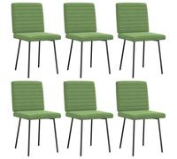 vidaXL Sillas de Comedor 6 Unidades Terciopelo Verde Claro