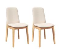 vidaXL Sillas de Comedor con Cojines 2 uds Madera Maciza Caucho, Silla de Comedor, Silla de Cocina, Asiento de Comedor, Silla, Silla de Sala de Estar