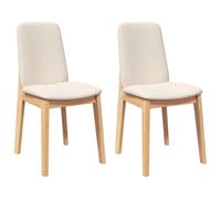 vidaXL Sillas de Comedor con Cojines 2 uds Madera Maciza Caucho, Silla de Comedor, Silla de Cocina, Asiento de Comedor, Silla, Silla de Sala de Estar