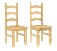 Sillas de comedor Corona 2 uds madera maciza pino 42x47x107 cm