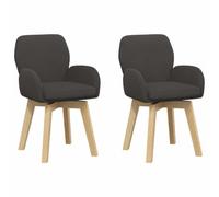 vidaXL Sillas de Comedor giratorias 2 uds. Bou ris Oscuro