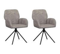 vidaXL Sillas de Comedor giratorias 2 uds. Cuero de Suede Sintético