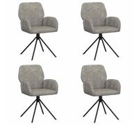 vidaXL Sillas de Comedor giratorias 4 uds. Cuero de Suede Sintético