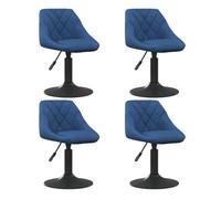 Vidaxl sillas de comedor giratorias 4 unidades terciopelo azul