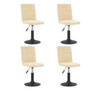 Vidaxl sillas de comedor giratorias 4 unidades terciopelo crema