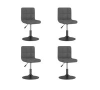 Vidaxl sillas de comedor giratorias 4 unidades terciopelo gris oscuro