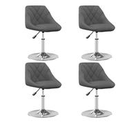 Vidaxl sillas de comedor giratorias 4 unidades terciopelo gris oscuro