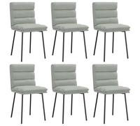 vidaXL Sillas de Comedor giratorias 6 uds Terciopelo Gris Claro, Silla de Comedor, Silla de Cocina, Asiento de Comedor, Silla, Silla de Sala de Estar