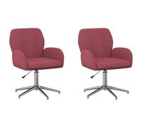vidaXL Sillas de Escritorio giratorias 2 uds. 54 x 58 x 90 cm Tela
