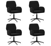 vidaXL Sillas de Escritorio giratorias 4 uds. 54 x 55 x 90 cm Negro