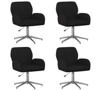 vidaXL Sillas de Escritorio giratorias 4 uds. 54 x 58 x 90 cm Negro