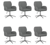 vidaXL Sillas de Escritorio giratorias 6 uds. 54 x 58 x 90 cm Tela