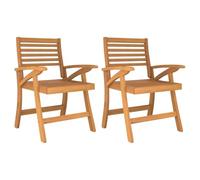 vidaXL Sillas de jardín 2 uds Madera Maciza Acacia 58x58x87 cm