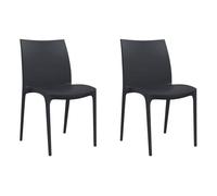 Vidaxl sillas de jardín 2 uds polipropileno gris antracita 50x46x80 cm