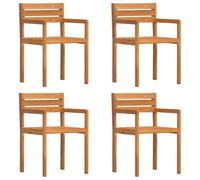vidaXL Sillas de jardín 4 unidades Madera maciza de acacia 50x53x80 cm
