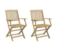 Vidaxl sillas de jardín plegables 2 uds madera acacia 58x54,5x90 cm