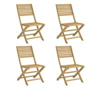 Vidaxl sillas de jardín plegables 4 uds madera acacia 48,5x61,5x87 cm 61.5 cm