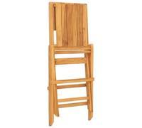 vidaXL Sillas de jardín Plegables 4 uds Madera Maciza Teca 47x61x90 cm, Silla de jardín, Silla de Patio, Muebles de jardín, Silla de Exterior