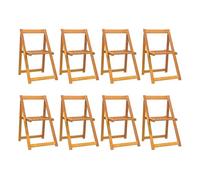 Vidaxl sillas de jardín plegables 8 uds madera maciza de acacia 75 cm