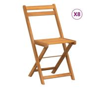 Vidaxl sillas de terraza plegables 8 uds madera maciza de acacia