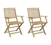 Vidaxl sillas de jardín plegables 2 uds madera acacia 58x54,5x90 cm