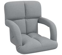 vidaXL Sillón Ajustable Gris Claro 58 x 62 x 58 cm Tela, Sillón Moderno para Sala, Respaldo Ajustable, Asiento versátil para Juegos, Comodidad de Espuma