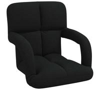 vidaXL Sillón Ajustable Negro 58 x 62 x 58 cm Tela, Sillón Moderno para Sala, Respaldo Ajustable, Asiento versátil para Juegos, Comodidad de Espuma