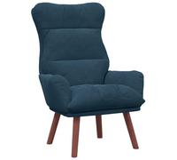 vidaXL sillón Azul 69 x 74 x 93 cm Terciopelo, Sofá Elegante, Diseño Moderno, Asiento de Terciopelo Cálido, Sillón Estiloso para Decorar tu Hogar