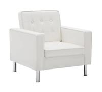 vidaXL Sillón Blanco Polipiel