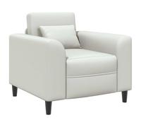 vidaXL Sillón Blanco Cuero sintético