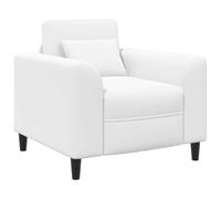 vidaXL Sillón Blanco Tela