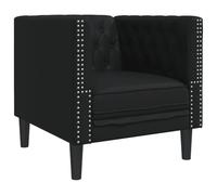 vidaXL Sillón Chesterfield de Cuero Artificial Negro, Silla Chesterfield, sillón, sofá Individual, sillas Chesterfield, sillones, sofás