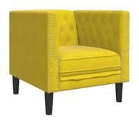 vidaXL Sillón Chesterfield de Terciopelo Amarillo, sillón Chesterfield, sillón, sofá Individual, sillones Chesterfield, sillones, sofás