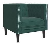 vidaXL Sillón Chesterfield de Terciopelo Verde Oscuro, sillón Chesterfield, sillón, sofá Individual, sillones Chesterfield, sillones, sofás