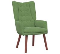 vidaXL Sillón Chic Verde Claro con Acolchado Acogedor y Estructura de Madera Duradera Ideal para Leer en Sala de Estar o Dormitorio Silla de Diseño Moderno Cómoda