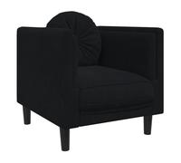 Vidaxl sillón con cojín terciopelo negro