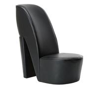 Vidaxl sillón con forma de zapato de tacón cuero sintético negro