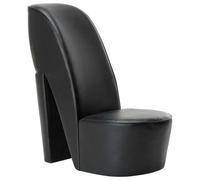 vidaXL Sillón con Forma de Zapato de tacón Cuero sintético Negro