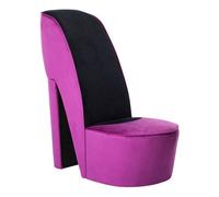 vidaXL Sillón con Forma Zapato Tacón Terciopelo Mobiliario Decoración Estructura Robusta Duradera Elegante Tapizado Suave Cómodo Estabilidad Morado