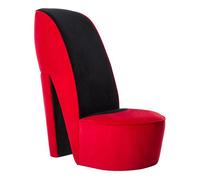 vidaXL Sillón con forma de zapato de tacón terciopelo rojo estructura robusta