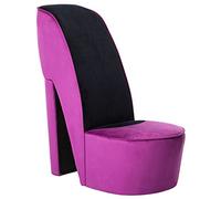 Sillón Con Forma De Zapato De Tacón Terciopelo Morado Vidaxl
