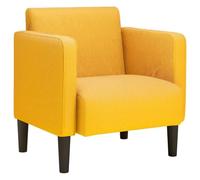 vidaXL Sillón con reposabrazos Amarillo Claro 54 cm Tejido de Pana, sofá Individual, sofá cómodo, sillón de televisión, sofá, Asiento de sofá