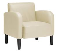 vidaXL Sillón con reposabrazos Color Crema 54 cm Cuero sintética, sofá Individual, sofá cómodo, sillón de televisión, sofá, Asientos de sofá