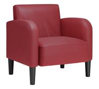 vidaXL Sillón con reposabrazos Color Rojo Vino 54 cm Cuero sintética, sofá Individual, sofá cómodo, sillón de televisión, sofá, Asientos de sofá
