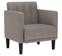 vidaXL Sillón con reposabrazos, Color Topo, 53 cm
