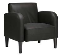vidaXL Sillón con reposabrazos Cuero sintética Negro 54 cm, sofá Individual, sofá cómodo, sillón de televisión, sofá, Asientos de sofá, sofá Relajante