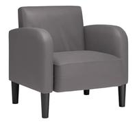 vidaXL Sillón con reposabrazos Gris 54 cm Cuero sintética, sofá Individual, sofá cómodo, sillón de televisión, sofá, Asientos de sofá, sofá Relajante