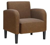 vidaXL Sillón con reposabrazos marrón 54 cm Cuero sintética, sofá Individual, sofá cómodo, sillón de televisión, sofá, Asientos de sofá