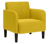 vidaXL Sillón con reposabrazos Terciopelo Amarillo 54 cm, sofá Individual, sofá cómodo, sillón de televisión, sofá, Asiento de sofá, sofá Relajante