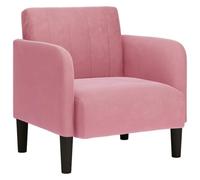 vidaXL Sillón con reposabrazos Terciopelo Rosa 54 cm, sofá Individual, sofá cómodo, sillón de televisión, sofá, Asiento de sofá, sofá Relajante